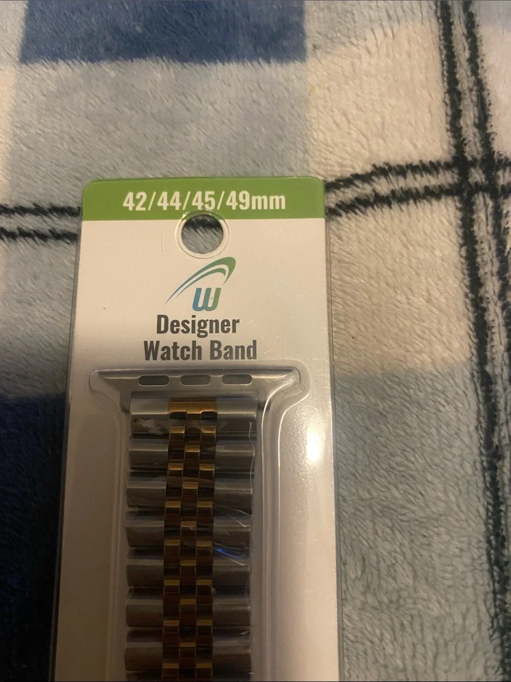 Designer Two-Tone Stainless Steel Watch Band for Apple Watch - Silver & Gold